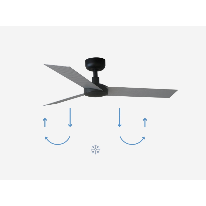 FARO 34287 - Mennyezeti ventilátor CRUISER XL fekete átm. 160 cm + távirányítás