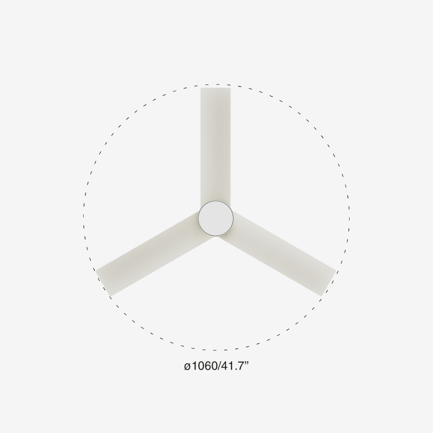 FARO 34288-1TW - Dimmelhető LED mennyezeti ventilátor CRUISER S LED/20W/230V átm. 106 cm 2700/3000/4000K + távirányító