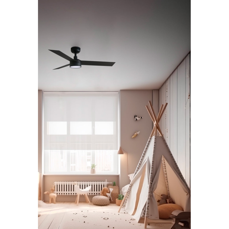 FARO 34289-1TW - LED Dimmelhető mennyezeti ventilátor CRUISER S LED/18W/230V 2700/4000/6500K átm. 106 cm fekete + távirányítás