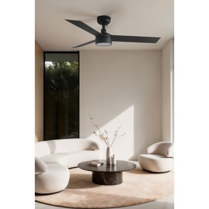 FARO 34289WT1S - LED-fényerőszabályozható mennyezeti ventilátor CRUISER S LED/18W/230V 2700/3000/4000K átmérő 106 cm fekete Wi‑Fi Tuya + távirányító