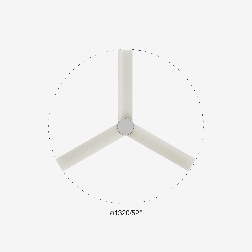 FARO 34290-1TW - LED dimmelhető ventilátor CRUISER LED/20W/230V 2700/3000/4000K átm. 132 cm fehér + távirányító