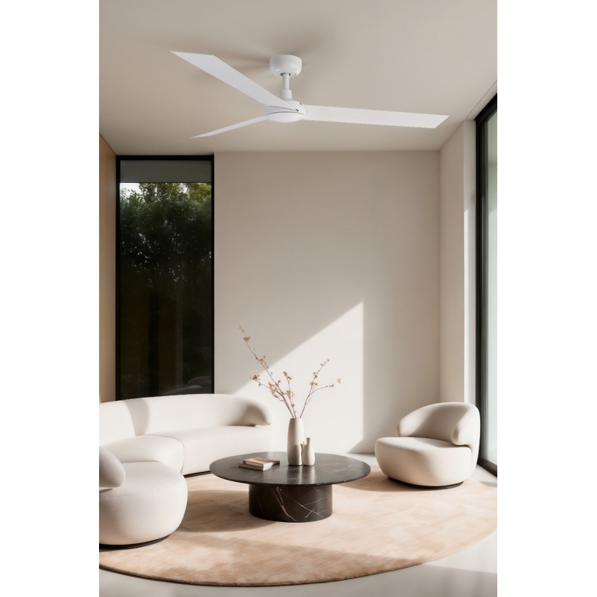 FARO 34290WT - Mennyezeti ventilátor CRUISER L fehér, átmérő 132 cm, Wi‑Fi Tuya + távirányító