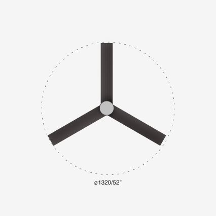 FARO 34291-1TW - LED fényerőszabályozható mennyezeti ventilátor CRUISER LED/20W/230V 2700/3000/4000K átm. 132 cm fekete + távirányító