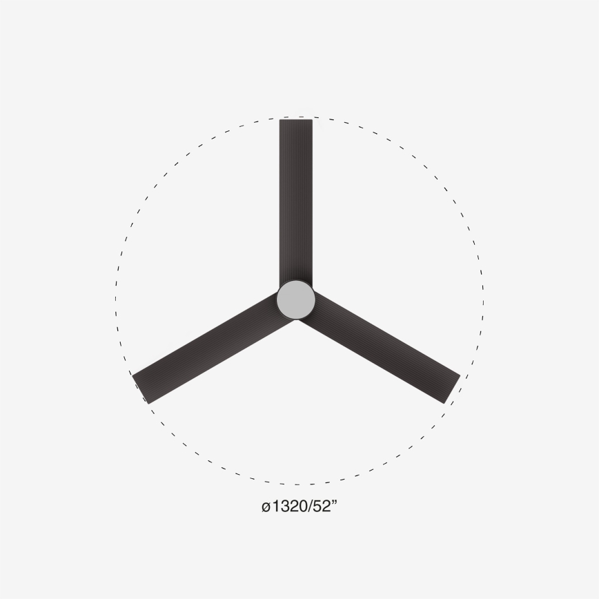 FARO 34291-1TW - LED Dimmelhető mennyezeti ventilátor CRUISER LED/20W/230V 2700/4000/6500K átm. 132 cm fekete + távirányítás