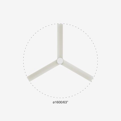 FARO 34292-1TW - LED Dimmelhető ventilátor CRUISER LED/20W/230V 2700/4000/6500K átm. 160 cm fehér + távirányítás