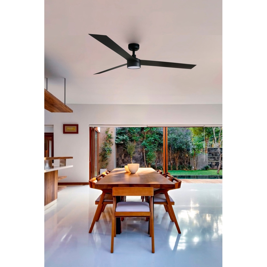 FARO 34293-1TW - LED Dimmelhető mennyezeti ventilátor CRUISER XL LED/18W/230V 2700/4000/6500K átm. 160 cm fekete + távirányítás