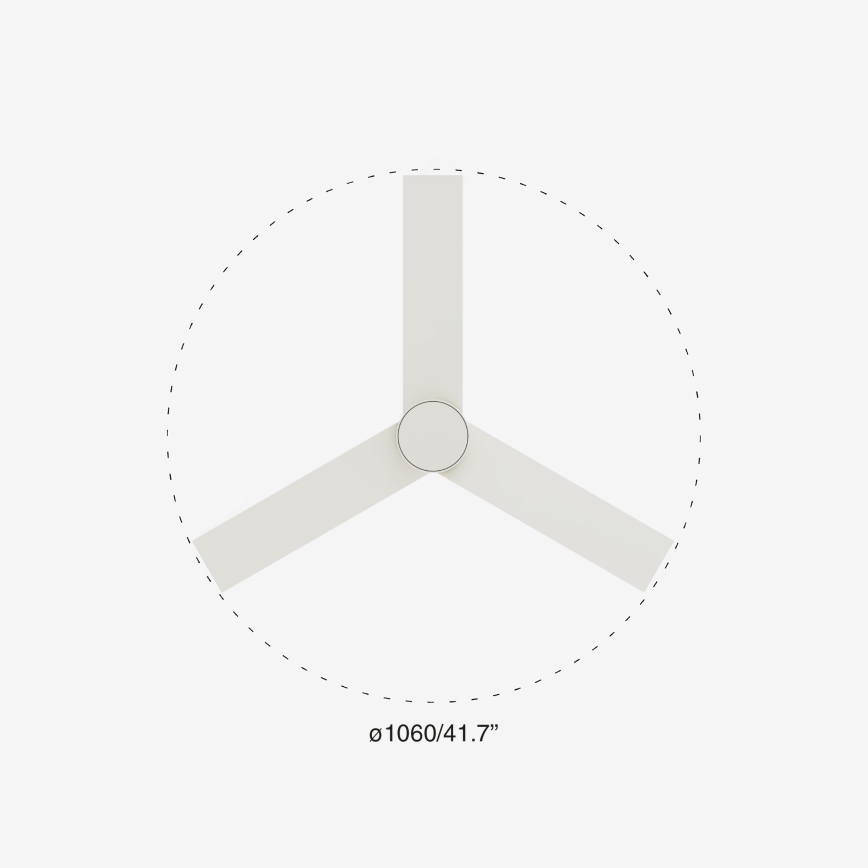 FARO 34295-1TW - LED Dimmelhető mennyezeti ventilátor RUDDER S LED/18W/230V 2700/4000/6500K átm. 106 cm fehér + távirányítás