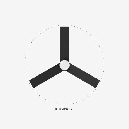 FARO 34296-1TW - LED dimmelhető mennyezeti ventilátor RUDDER S LED/18W/230V 2700/4000/6500K átmérő 106 cm fekete + távirányító