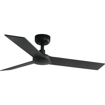FARO 34296WT - Mennyezeti ventilátor RUDDER S fekete/barna átm. 106 cm Wi-Fi Tuya + távirányítás