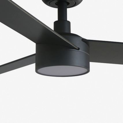 FARO 34296WT1S - RUDDER S LED-dimmelhető mennyezeti ventilátor LED/18W/230V 2700/3000/4000K Ø 106 cm barna/fekete Wi-Fi Tuya + távirányító