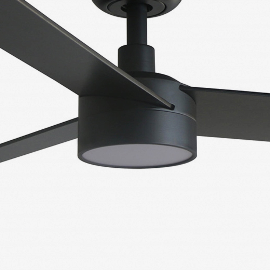 FARO 34296WT1S - RUDDER S LED-dimmelhető mennyezeti ventilátor LED/18W/230V 2700/3000/4000K Ø 106 cm barna/fekete Wi-Fi Tuya + távirányító