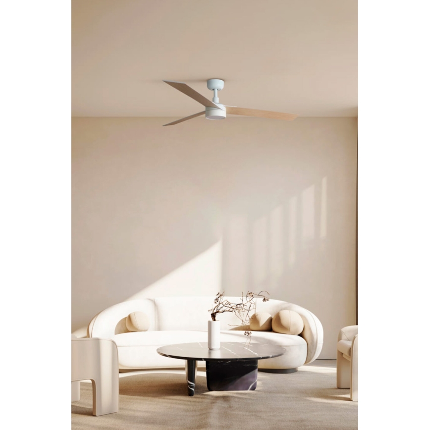 FARO 34297-1TW - LED dimmelhető ventilátor RUDDER L LED/20W/230V 2700/3000/4000K átm. 132 cm + távirányító