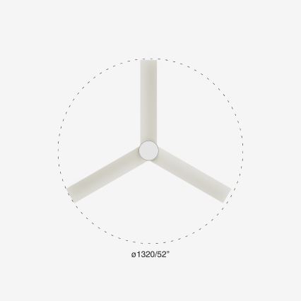 FARO 34297-1TW - LED dimmelhető ventilátor RUDDER L LED/20W/230V 2700/3000/4000K átm. 132 cm + távirányító