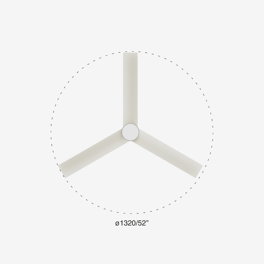 FARO 34297-1TW - LED dimmelhető ventilátor RUDDER L LED/20W/230V 2700/3000/4000K átm. 132 cm + távirányító