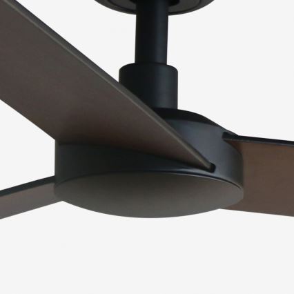 FARO 34298WT - Mennyezeti ventilátor RUDDER L fekete/wenge átm. 132 cm Wi-Fi Tuya + távirányítás
