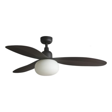 FARO 34301-11L - PALMA mennyezeti ventilátor 1xE27/15W/230V, barna, átm. 129 cm, IP44 + távirányító