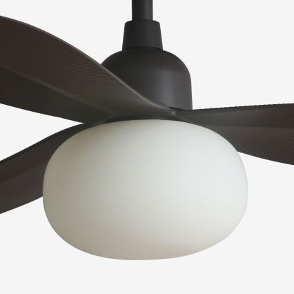FARO 34301-11L - PALMA mennyezeti ventilátor 1xE27/15W/230V, barna, átm. 129 cm, IP44 + távirányító
