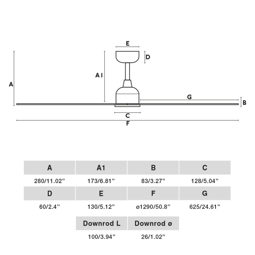 FARO 34301 - Mennyezeti ventilátor PALMA barna átm. 129 cm IP44 + távirányítás