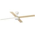 FARO 34355WT-1TW - dimmelhető LED mennyezeti ventilátor RUDDER L LED/18W/230V 2700/3000/4000K fehér/bézs átm. 132 cm Tuya Wi‑Fi + távirányító