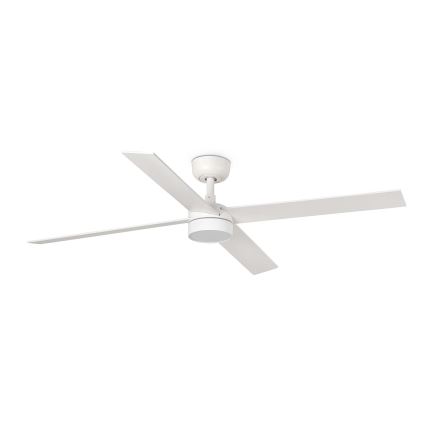 FARO 34355WT-1TW - dimmelhető LED mennyezeti ventilátor RUDDER L LED/18W/230V 2700/3000/4000K fehér/bézs átm. 132 cm Tuya Wi‑Fi + távirányító