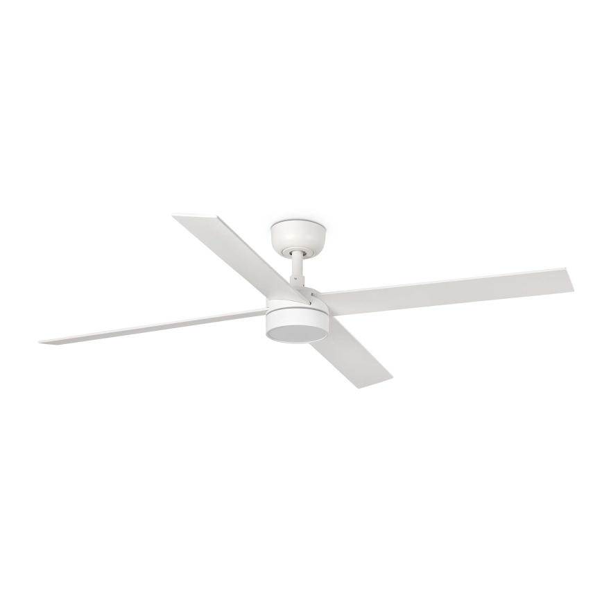 FARO 34355WT-1TW - dimmelhető LED mennyezeti ventilátor RUDDER L LED/18W/230V 2700/3000/4000K fehér/bézs átm. 132 cm Tuya Wi‑Fi + távirányító