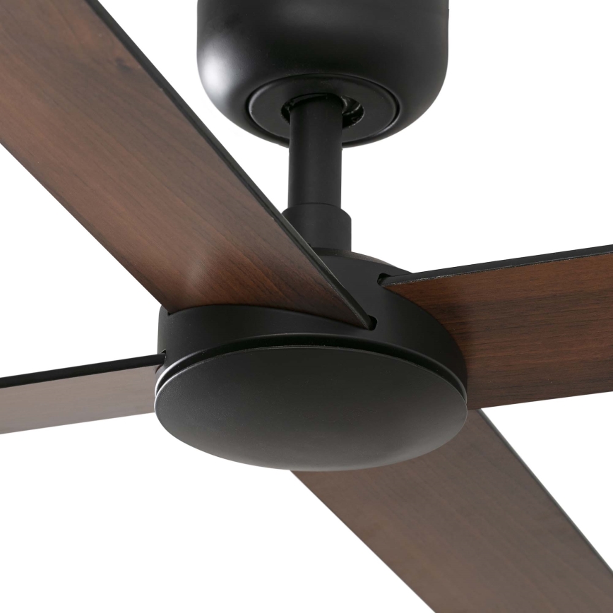 FARO 34356WT - Mennyezeti ventilátor RUDDER L barna/fekete átm. 132 cm Wi-Fi Tuya + távirányítás