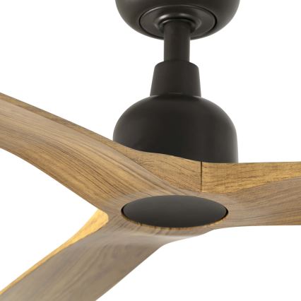 FARO 34360WT - Mennyezeti ventilátor OUTWOOD L barna/fekete, átmérő 150 cm, Wi-Fi Tuya, IP44 + távirányító