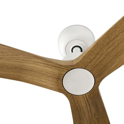 FARO 34361 - Mennyezeti ventilátor OUTWOOD L barna/fehér átm. 150 cm IP44 + távirányítás