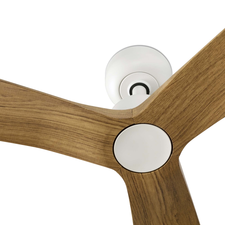 FARO 34361 - Mennyezeti ventilátor OUTWOOD L barna/fehér átm. 150 cm IP44 + távirányítás