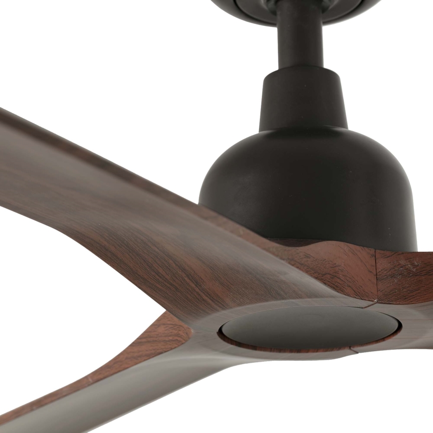 FARO 34362WT - OUTWOOD L mennyezeti ventilátor barna/fekete Ø 150 cm Wi-Fi Tuya IP44 + távirányító