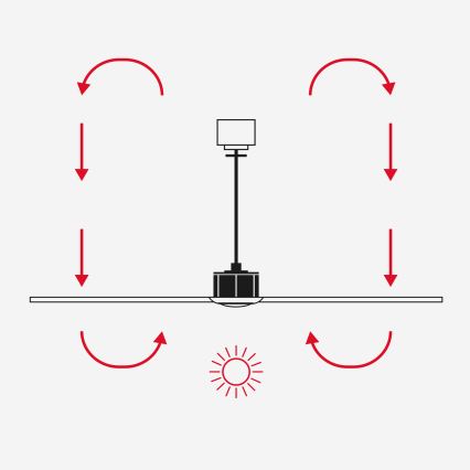 FARO 34370WT - MARINE M mennyezeti ventilátor, Ø 125 cm, barna/fehér, IP44, Tuya Wi-Fi + távirányító