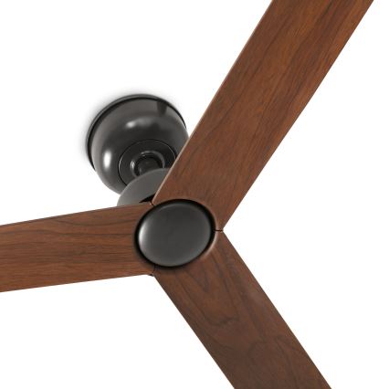 FARO 34372WT - Mennyezeti ventilátor MARINE M Ø 125 cm barna/fekete IP44 Wi‑Fi Tuya + távirányító
