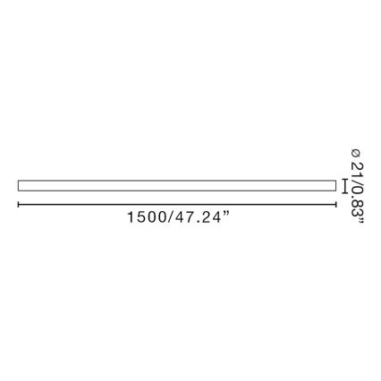 FARO 3T151610 - Hosszabbító rúd LANTAU 150 cm matt króm