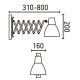 FARO 40062 - Fali lámpa PETRA 1xE14/40W/230V
