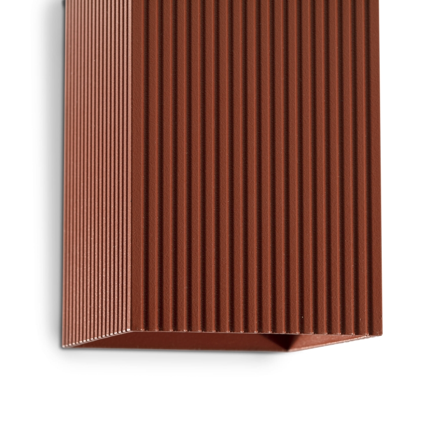 FARO 40568 - Fali lámpa SOLE 2xGU10/8W/230V tégla csipkézett szögletes