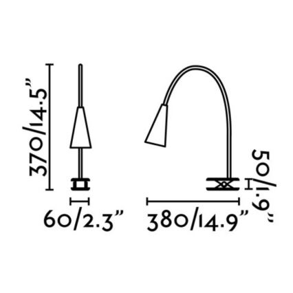FARO 52061 - LED Lámpa csipesszel LENA LED/3W/230V fekete