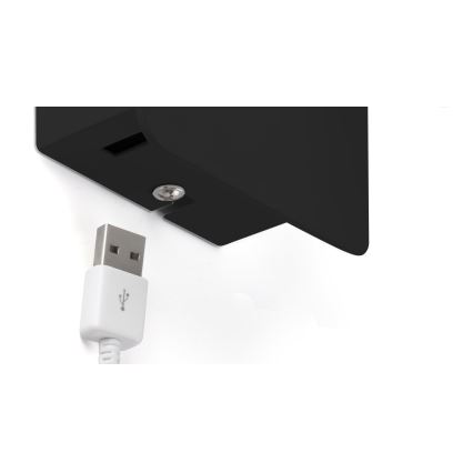 FARO 62116 - LED Fali spotlámpa SUAU LED/3W/230V USB fekete