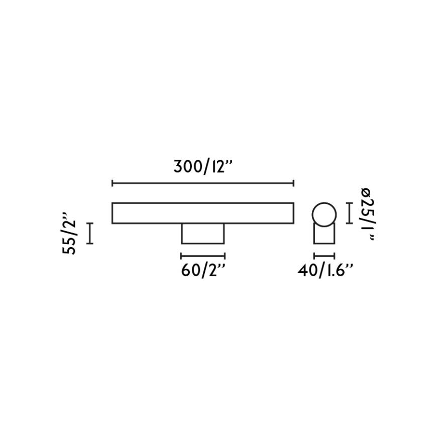 FARO 63547 - LED Fürdőszobai tükörmegvilágítás CALMA LED/5W/230V IP44 fekete