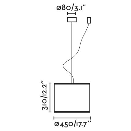 FARO 64314-49 - Csillár zsinóron MAMBO 1xE27/15W/230V á. 45 cm rattan/fekete
