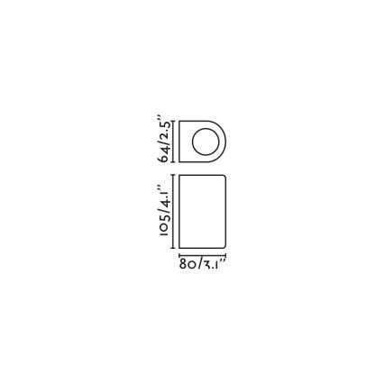 FARO 70323 - Kültéri fali lámpatest ESTELA 1xGU10/5W/230V IP65 fehér