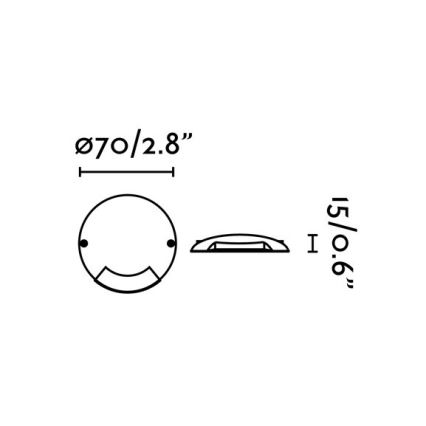 FARO 70546 - LED Kültéri beépíthető lámpa KEENAN-2 LED/0,5W/12V IP67