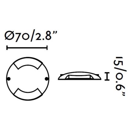 FARO 70547 - LED Kültéri beépíthető lámpa KEENAN LED/0,8 W/12V IP67
