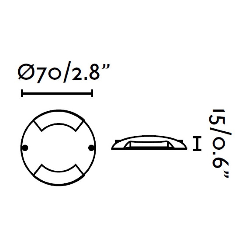 FARO 70547 - LED Kültéri beépíthető lámpa KEENAN LED/0,8 W/12V IP67