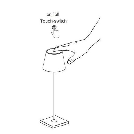 FARO 70776 - LED LED Kültéri dimmelhető érintős asztali lámpa TOC LED/2,2W/230V IP54