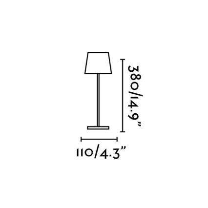 FARO 70776 - LED LED Kültéri dimmelhető érintős asztali lámpa TOC LED/2,2W/230V IP54