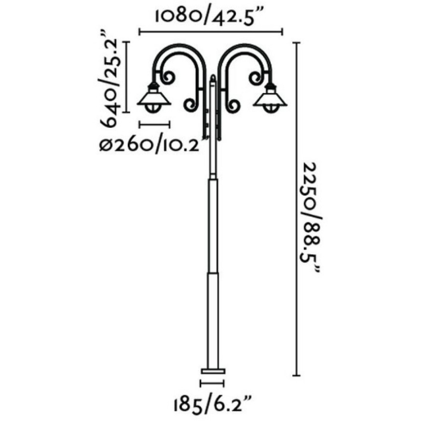 FARO 71117 - Kültéri lámpa NAUTICA 2xE27/11W/230V IP33