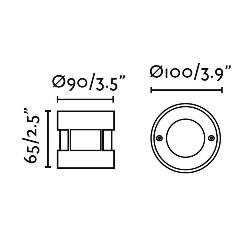 FARO 71498 - LED Kültéri taposólámpa LED/3W/100-240V IP67 gömbölyű