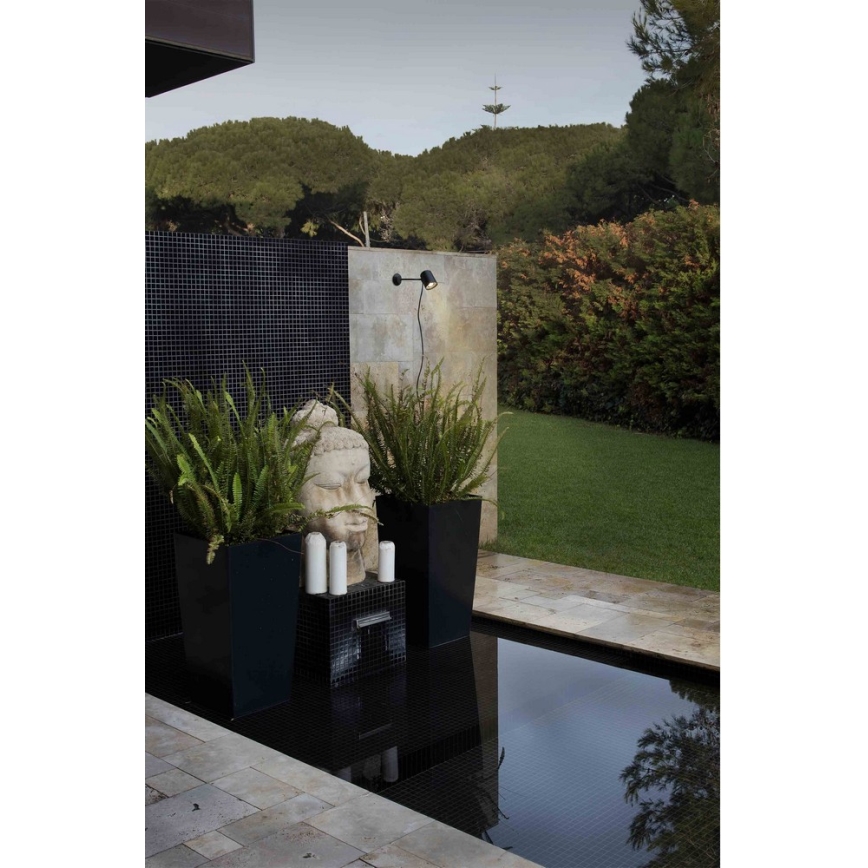 FARO 71546 - Kültéri fali lámpa FLOW 1xGU10/8W/230V IP65