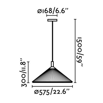 Faro 71568 - Csillár zsinóron HUE 1xE27/20W/230V IP44