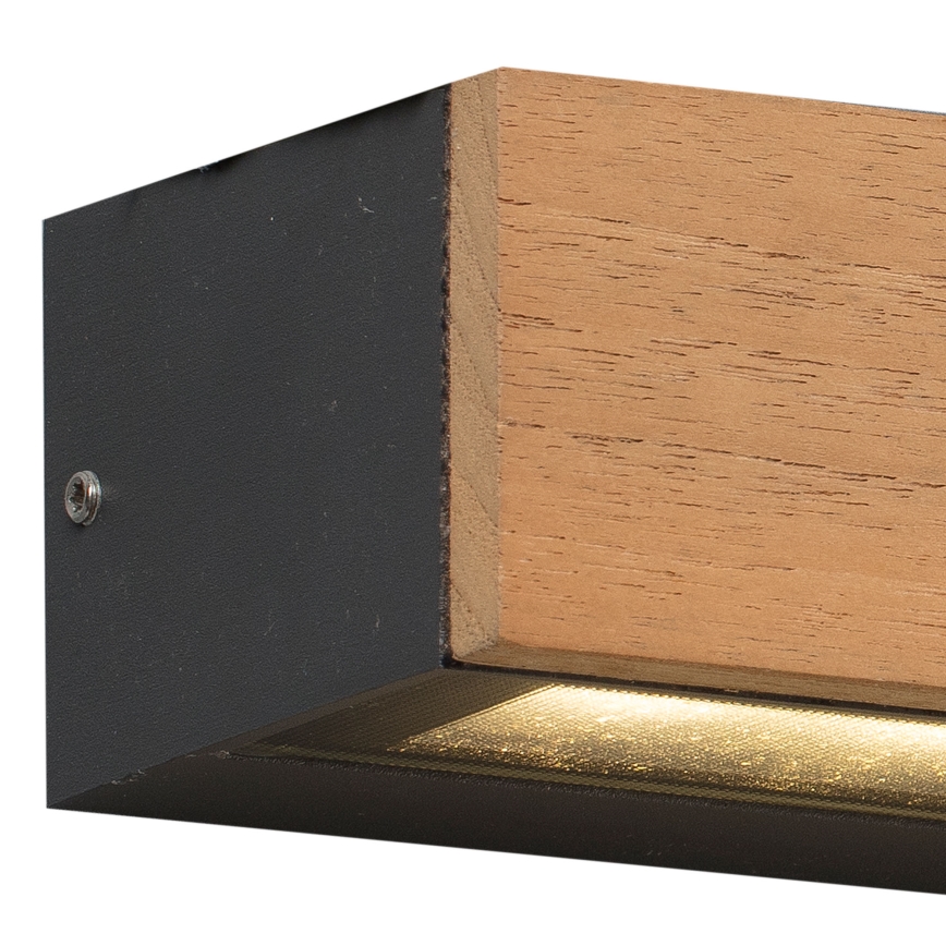 FARO 71898 - LED kültéri fali lámpatest LAKO LED/8W/230V IP65 fekete/fa